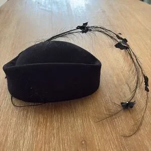 Adolfo ll Square Black Velvet Hat Adolfo II Hat - Vintage 1960 main image 4